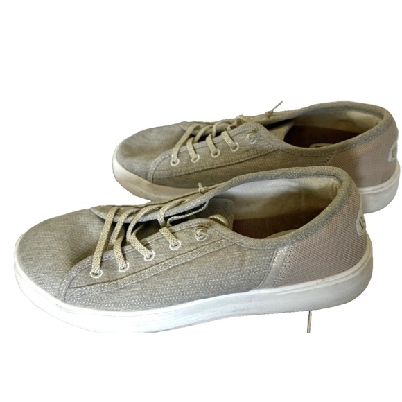 Hey Dude Women's Tan Lace-Up Flats - Picture 9 of 12